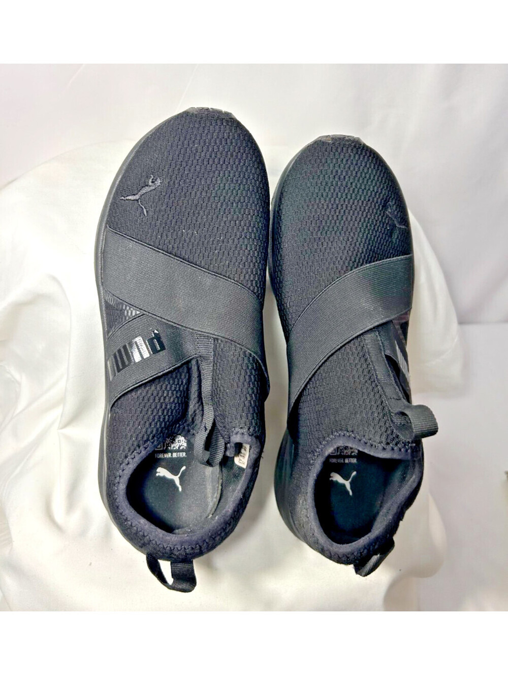 Puma Better Foam Prowl SlipOn Womens Training Shoes Black Elastic CrossStrap 8.5